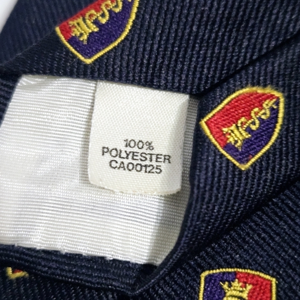 100% Polyester Blue Necktie - Picture 6 of 6